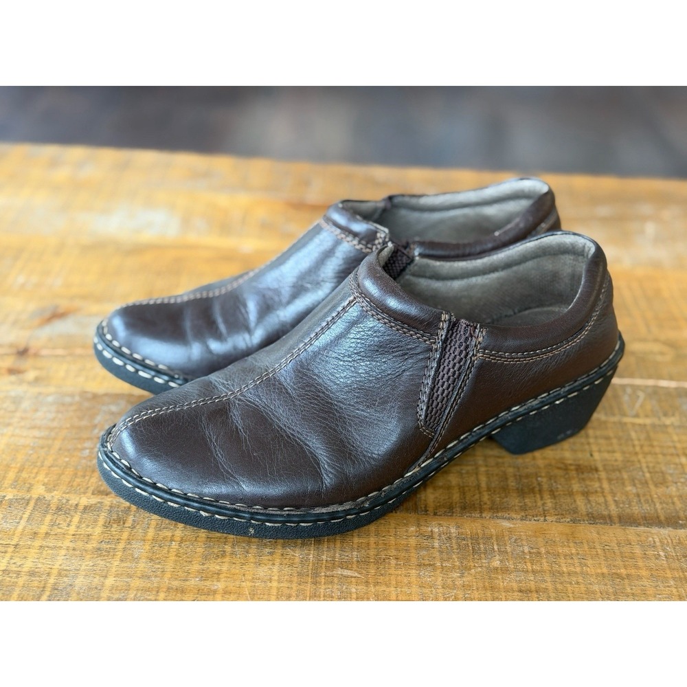 Eastland‎ Amore Leather Slip On Clogs Shoes 3096-02 Womens Casual Size 9M